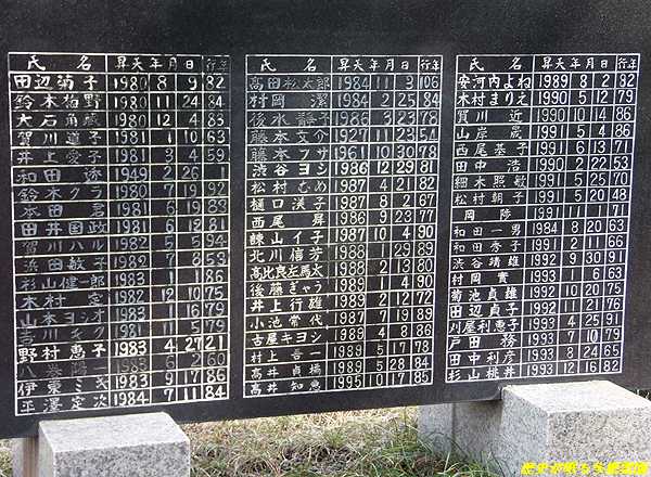 松澤教会会員墓地　墓誌2