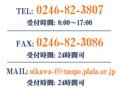電話番号・FAX・メールアドレス